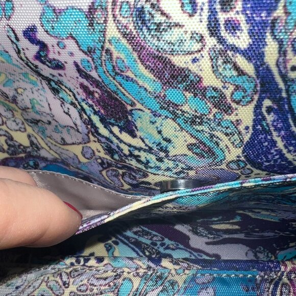 Kipling Angie Bag "Cosmic Blue" Crossbody Multi-pocket Handbag Adjustable Strap - Picture 7 of 11